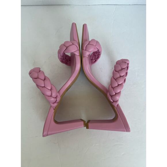 NWOT SODA Braided Strap Square Toe Sandal Pink
Vegan Leather Dressy High Heels 7 - Picture 9 of 16